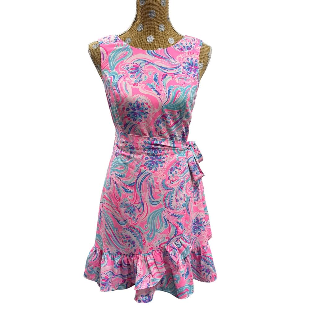 Lilly Pulitzer Joselyn stretch wrap dress size 2 EUC
